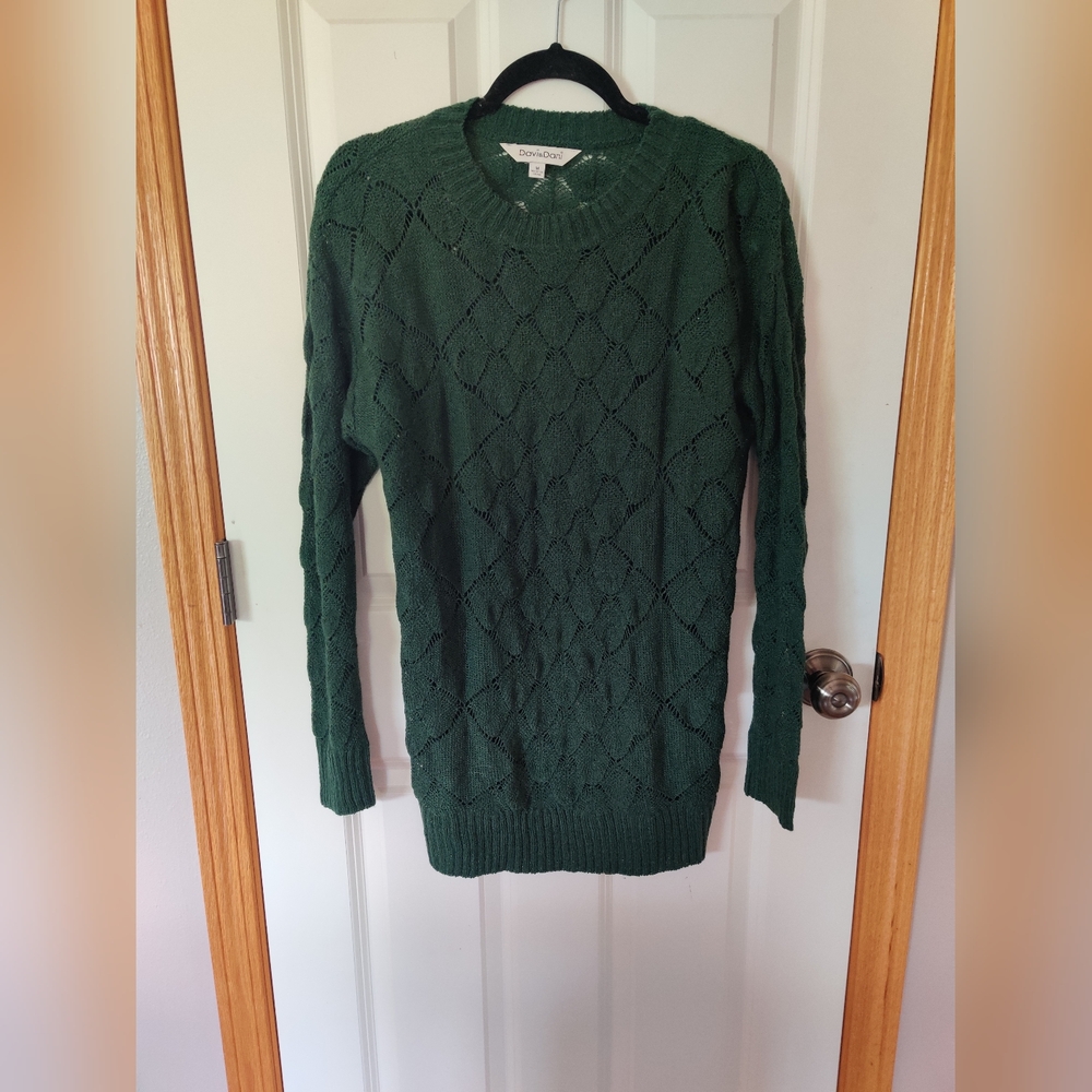 Green Cable Knit Sweater